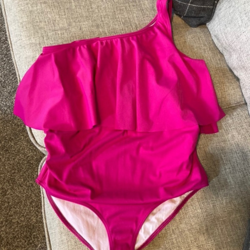 One piece off the shoulder maternity swimsuit. - Picture 1 of 1
